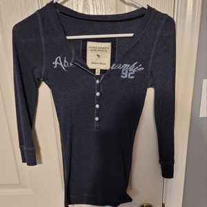 Abercrombie half button down shirt